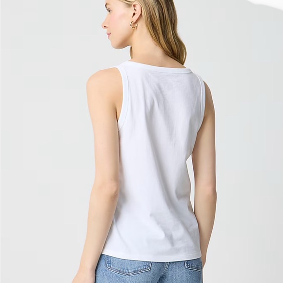 NEW! J. CREW FACTORY White “Broken-In” Jersey Tank Top size 3X NWT GORGEOUS - Picture 2 of 16